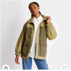 Reese Blutstein x Target  Green Two tone Quilted jacket future Collective nwt M